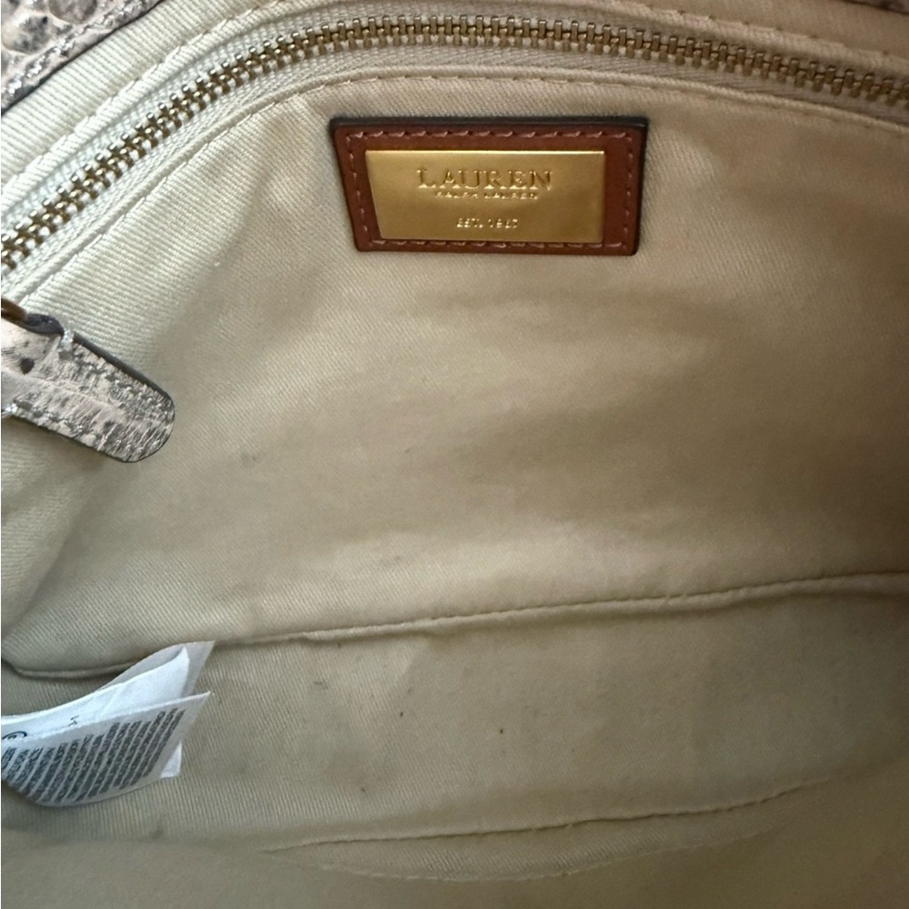 Lauren Ralph Lauren Medium Noa Croc-Embossed Leather Crossbody with Dust Bag - Picture 6 of 11